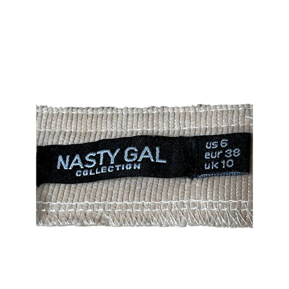 Nasty‎ Gal Corduroy Cream Zip Up Jumpsuit Size 6 - Picture 7 of 11